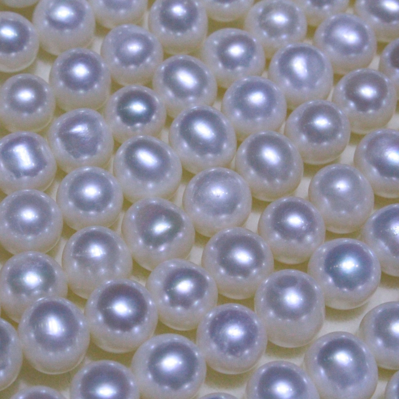 Κολιέ από φυσικά μαργαριτάρια γλυκού νερού, με μαργαριτάρια σε σχεδόν στρογγυλό σχήμα, ασημί λεπτομέρειες 925, απλό γυναικείο στυλ, ιδανικό δώρο για τη Γιορτή της μητέρας