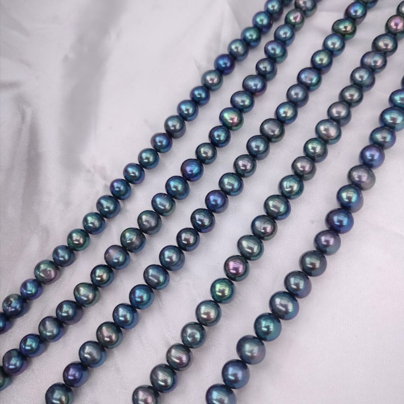 Perle de apă dulce – mărgele aproape rotunde, perle naturale pentru bijuterii DIY