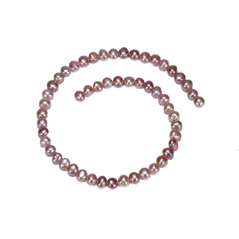 Félkész nyaklánc édesvízi gyöngyökkel, Barokk formájú, kétoldalas