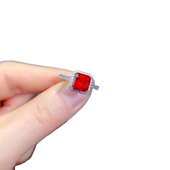 Минималистичен пръстен от 925 сребро с естествен камък Fanta, електроплатирано покритие, единичен брой