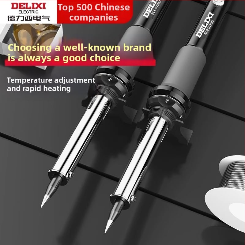 Delixi 60V litavimo įrankis su 907 galu, skirtas litavimui, desodavimui ir pirografijai