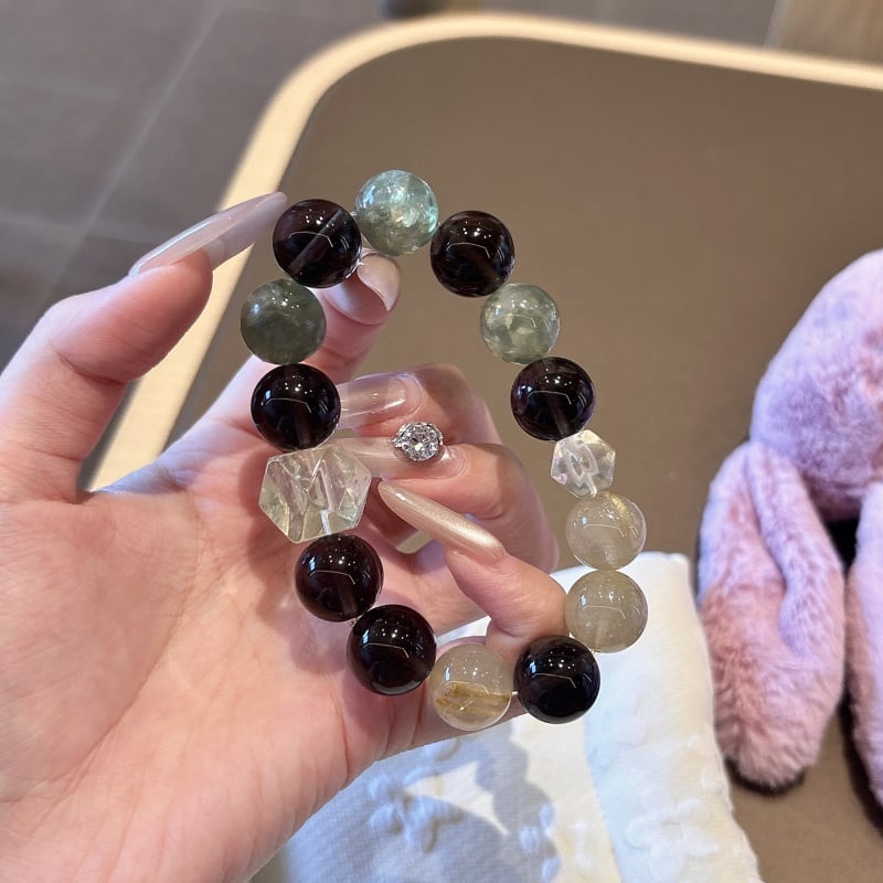 Narukvica od prirodnog kristala i obsidijana, ručno izrađene perle, originalni dizajn za parove, ukrasi s kristalnim kubnim tornjem, podrijetlo: Shantou