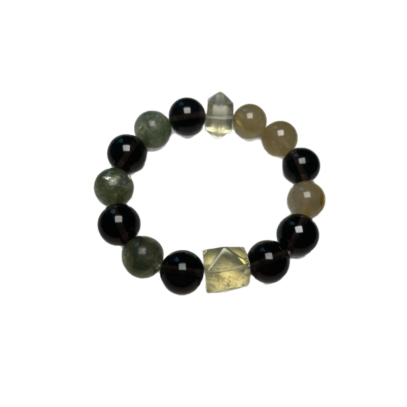 Narukvica od prirodnog kristala i obsidijana, ručno izrađene perle, originalni dizajn za parove, ukrasi s kristalnim kubnim tornjem, podrijetlo: Shantou