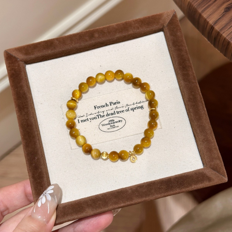 Narukvica od tigrovog oka, ručno izrađena, geometrijski oblik, za žene, dodatak na ruke