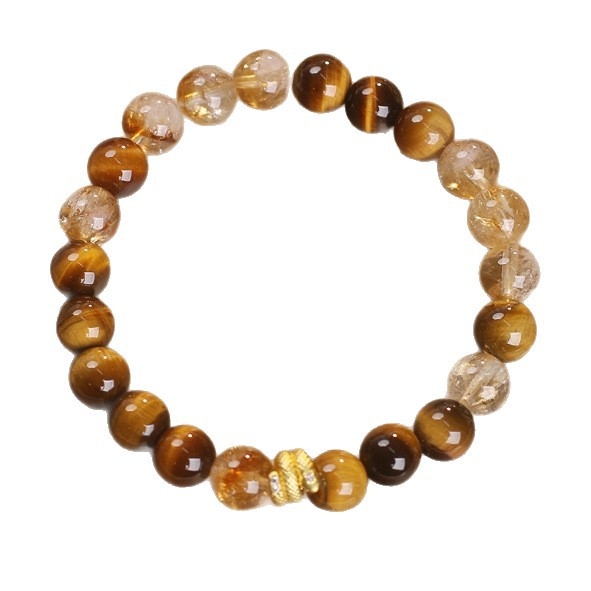 Narukvica od tigrovog oka s kristalnim perlama, kineski stil