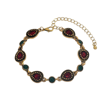 Ženska narukvica s kristalima, cinkovo legura, elektroplatiranje, kapkovitog geometrijskog dizajna, lagani luksuzni stil