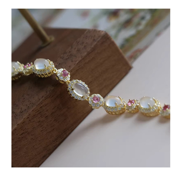 Narukvica s geometrijskim dizajnom, 925 srebro, elektroplatinirana, retro stil, za žene