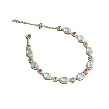 Narukvica s geometrijskim dizajnom, 925 srebro, elektroplatinirana, retro stil, za žene