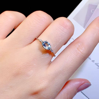 Δαχτυλίδι με ακουαμαρίνιο σε ασήμι 925 – Γεωμετρικό, μινιμαλιστικό γυναικείο κόσμημα, ηλεκτροπλατίωση