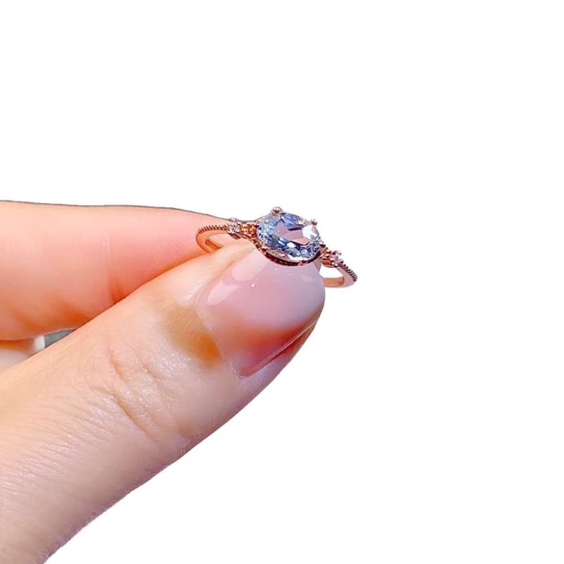 Δαχτυλίδι με ακουαμαρίνιο σε ασήμι 925 – Γεωμετρικό, μινιμαλιστικό γυναικείο κόσμημα, ηλεκτροπλατίωση