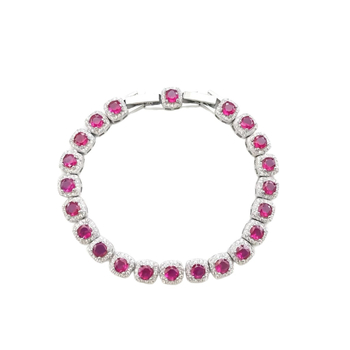 Geometrijska narukvica, pozlaćeni bakar s ugradnim sintetskim kultiviranim kristalima, ženski stil Princeza