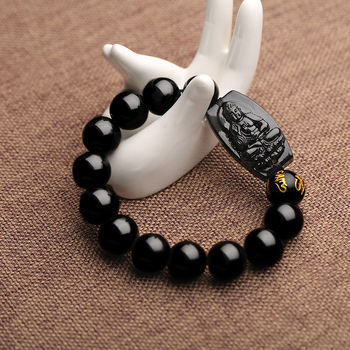 Brățară din sticlă lucrată manual cu opt Bodhisattva protectori - unisex, stil zodiac/ desen animat