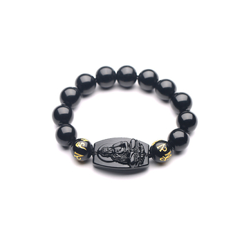 Brățară din sticlă lucrată manual cu opt Bodhisattva protectori - unisex, stil zodiac/ desen animat