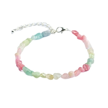 Βραχιόλι Candy Tourmaline, τυχαίο σχήμα, χειροποίητο υφαντό, γυναικείος σχεδιασμός, γεωμετρικό σχήμα