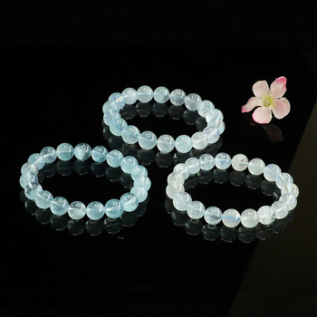 Βραχιόλι – 5A Ακουαμαρίνης, χειροποίητο πλέξιμο, γεωμετρικός σχεδιασμός με έναν κύκλο, unisex, ελαφρύ στυλ πολυτελείας