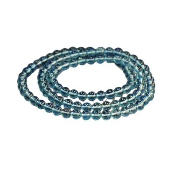 7A természetes akvamarin több rétegű karkötő, kézzel kötve, geometriai kialakítás, uniszex