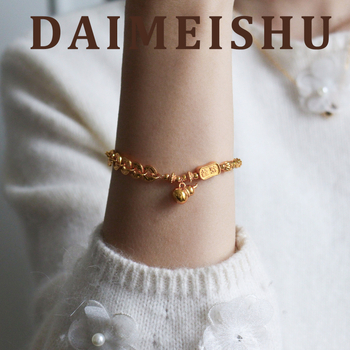 Bakrena narukvica, elektroplatiranje, oblik cvijeta, ženski, novi kineski stil; poklon za godišnjicu