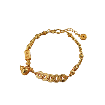 Bakrena narukvica, elektroplatiranje, oblik cvijeta, ženski, novi kineski stil; poklon za godišnjicu