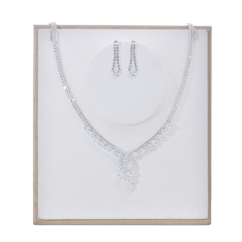 Colier cu piatră zircon, pandantiv în formă U, geometric, din aliaj placat electrochimic – bijuterii pentru femei