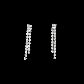 Set cercei și colier - lanț încrucișat, pandantiv din aliaj, placare electrolitică, design elegant