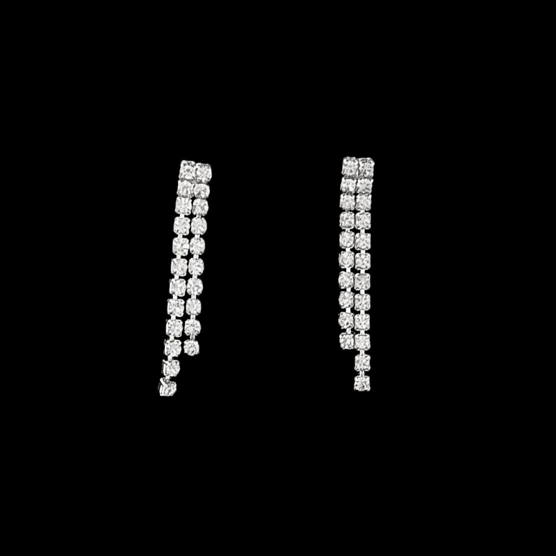 Set cercei și colier - lanț încrucișat, pandantiv din aliaj, placare electrolitică, design elegant