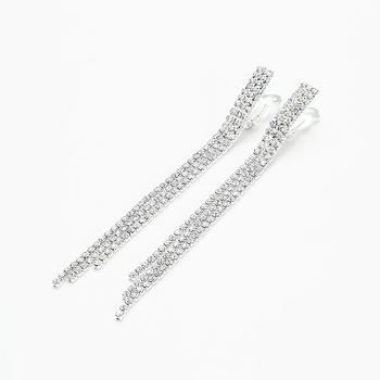 Háromsoros strasszos ékszerszett: nyaklánc, fülbevaló és karkötő menyasszonyi kiegészítőkhöz, geometriai stílus, hullámlánc, többszintes, elektroplatált bevonat