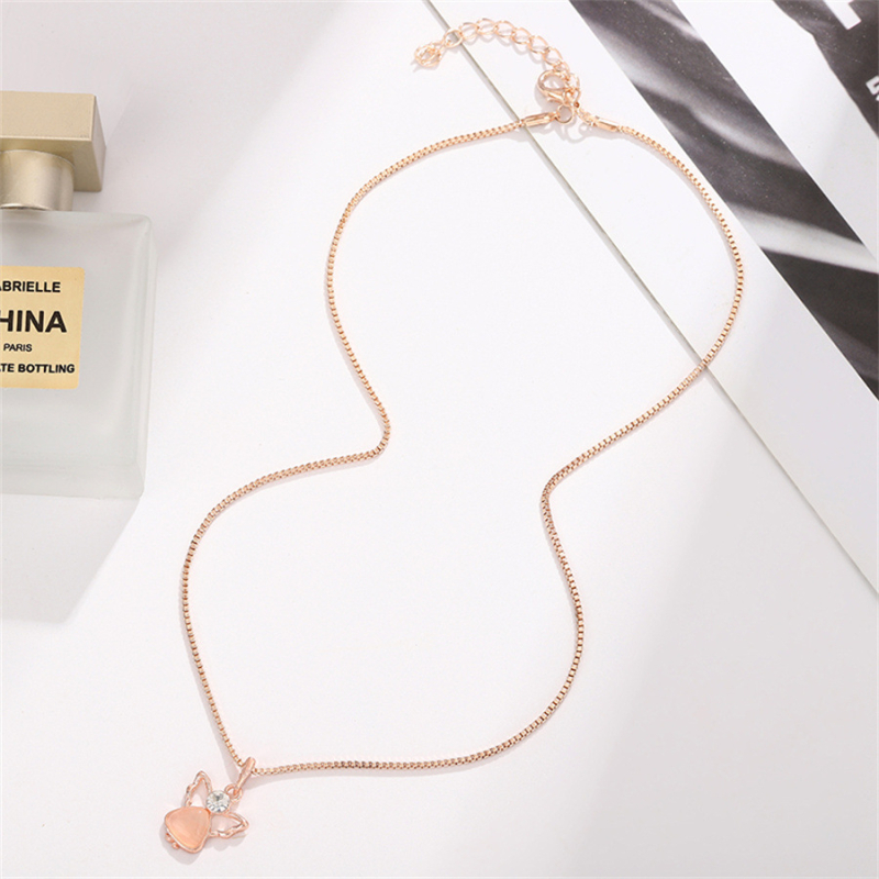 Set de bijuterii (colier și cercei) în stil european și american, cu piatră ochi de pisică, cristale, aripi de înger și model floral vegetal; aliaj, finisaj diamant, lanț box.