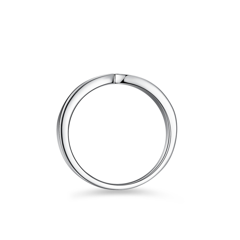 Prsten od srebra 925 s Moissanitom, geometrijski križni dizajn, za žene