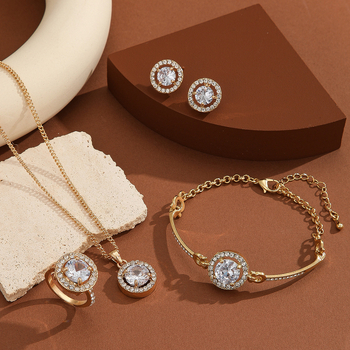 Ženski narukvica od legure, geometrijski uzorak, elektroplatirani završetak