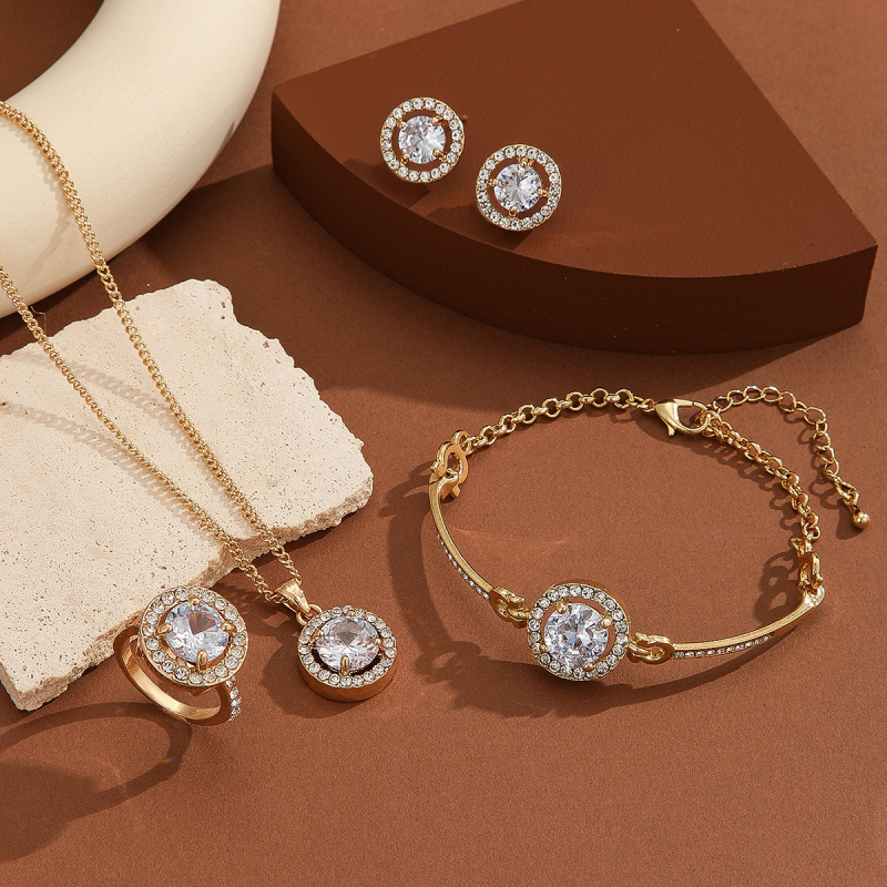 Ženski narukvica od legure, geometrijski uzorak, elektroplatirani završetak