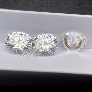 Moissanite GRA, 5A, nerafinirani kamen, u obliku jajastog jajeta, 0.5–10 ct