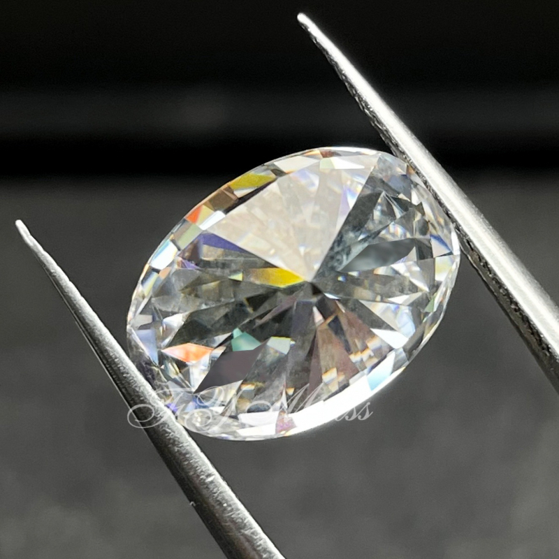 Moissanite GRA, 5A, nerafinirani kamen, u obliku jajastog jajeta, 0.5–10 ct