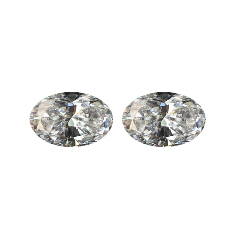Moissanite GRA, 5A, nerafinirani kamen, u obliku jajastog jajeta, 0.5–10 ct