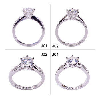 Montură inel Moissanite cu șase gheare, argint 925, placare aur, DIY bază pentru piatră 0,5–2 ct, femei