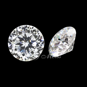 Μόισσανίτης ελεύθερος λίθος, κυκλική κοπή plum-cut, διαύγεια VVS