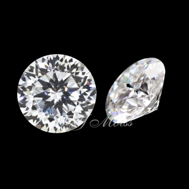 Μόισσανίτης ελεύθερος λίθος, κυκλική κοπή plum-cut, διαύγεια VVS