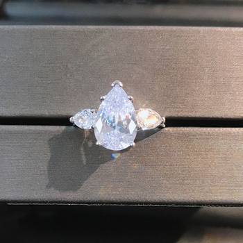 Inel din cupru, formă picătură, finisaj diamantat, pentru femei