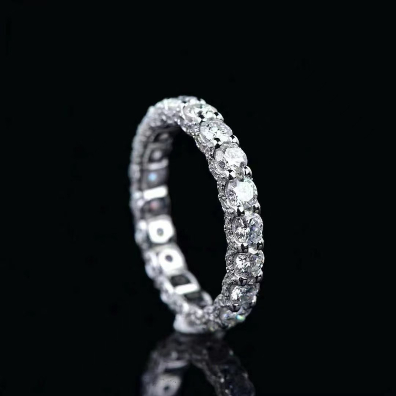 Inel din argint 925 cu montură de diamante, stil simplu, cod produs Msz4958305803