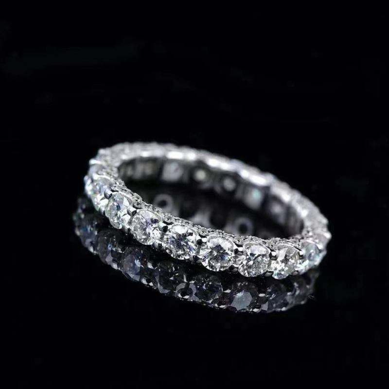 Inel din argint 925 cu montură de diamante, stil simplu, cod produs Msz4958305803