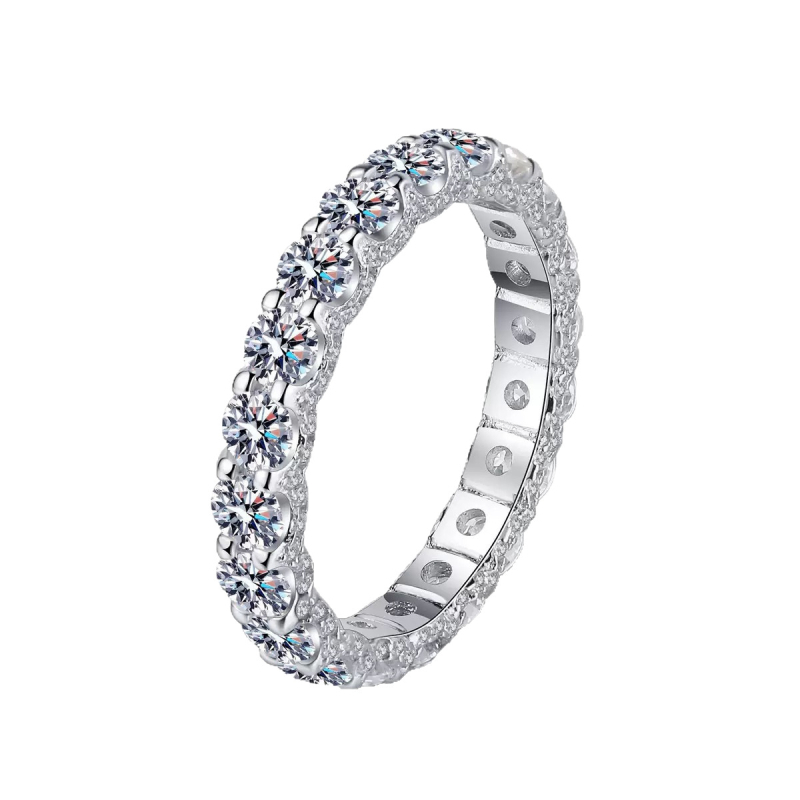 Inel din argint 925 cu montură de diamante, stil simplu, cod produs Msz4958305803
