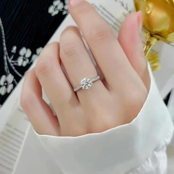 Moissanitni prsten Jane man — Seiko ručna izrada, jednostavan modni stil, ženski prsten