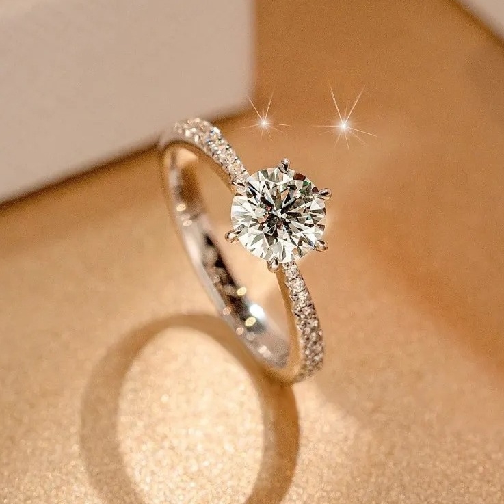 Moissanitni prsten Jane man — Seiko ručna izrada, jednostavan modni stil, ženski prsten