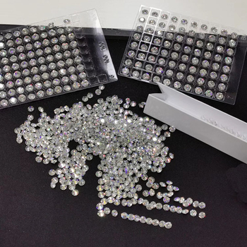 Μοισανίτης ελεύθερος λίθος, στρογγυλό σχήμα, διαύγεια VVS, λεία κατεργασία, συνθετικό πυριτίου καρβίδιο, προσαρμόσιμο