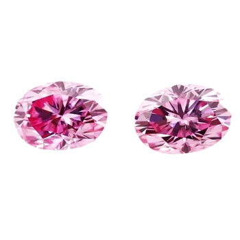 Moissanite λίθος, οβάλ σχήματος, καθαρότητα VVS, πιστοποιητικό GRA, γυαλισμένη επιφάνεια