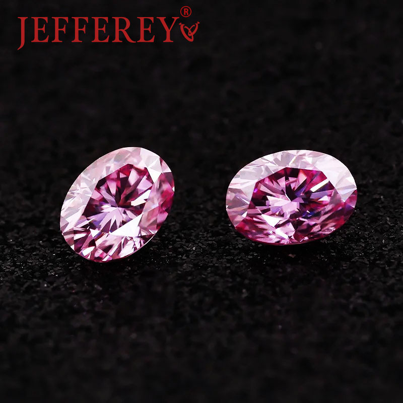 Moissanite λίθος, οβάλ σχήματος, καθαρότητα VVS, πιστοποιητικό GRA, γυαλισμένη επιφάνεια