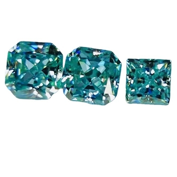 Τετράγωνος γυμνός λίθος pendant, υλικό Mossam Drill, διαύγεια VVS, τεχνητή προέλευση, διαδικασία λείανσης και γυαλίσματος, Peng Kun Jewelry