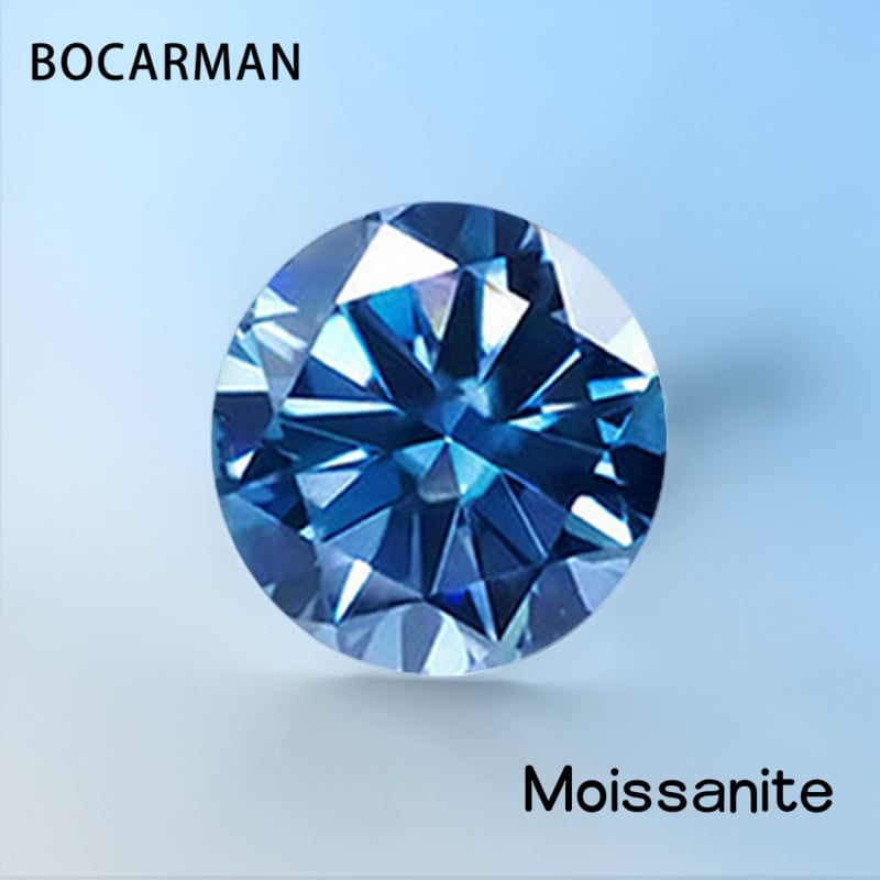 Moissanite στρογγυλός ελεύθερος λίθος, διαύγεια VVS, κοπή 3EX, μάρκα BOCARMAN