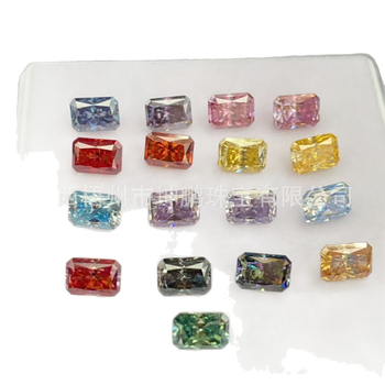 Μοισσανίτης Radiant-cut, ελεύθεροι λίθοι, τετράγωνο σχήμα, συνθετικοί λίθοι, διαύγεια VVS, πιστοποιητικό GRC