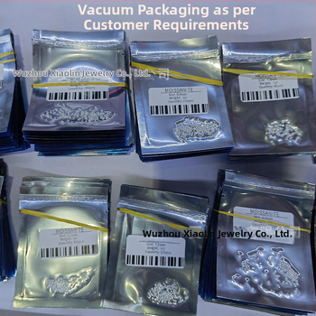 Moissanite rotunde, claritate VVS, luciu lustruit, material sintetic, personalizabil prin cerere — Xia Lin Jewelry