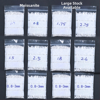 Moissanite rotunde, claritate VVS, luciu lustruit, material sintetic, personalizabil prin cerere — Xia Lin Jewelry